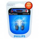 Автолампа H6W Philips 12В-6Вт Blue Vision (2 шт.) блистер 12036 BV (бл.)